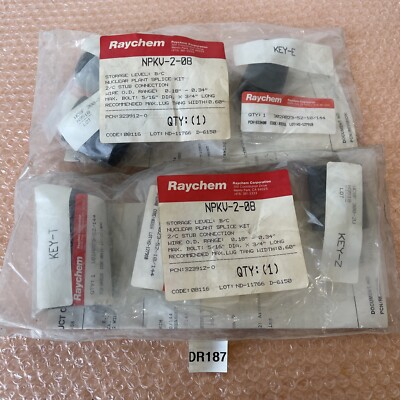 (2) NEW- Raychem NPKV-2-08 Nuclear Plant Splice Kit Wire: .18-.34  Bolt 5/16x3/4