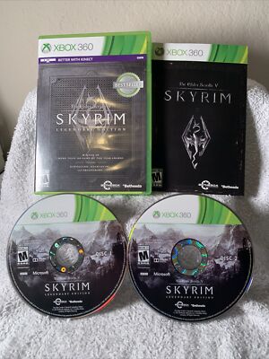 The Elder Scrolls V: Skyrim -- Legendary Edition (Microsoft Xbox 360, 2013) 2 CD