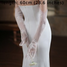 Wedding Women Mesh Lace Long Gloves Hollow Out Banquet Photography Prop Gloves