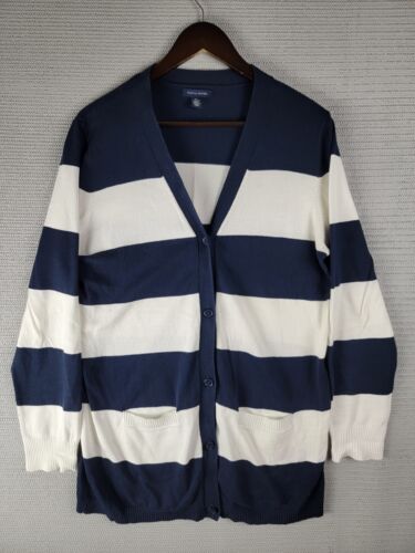 Tommy Hilfiger cardigan sweater size XL striped knit casual - Picture 1 of 15