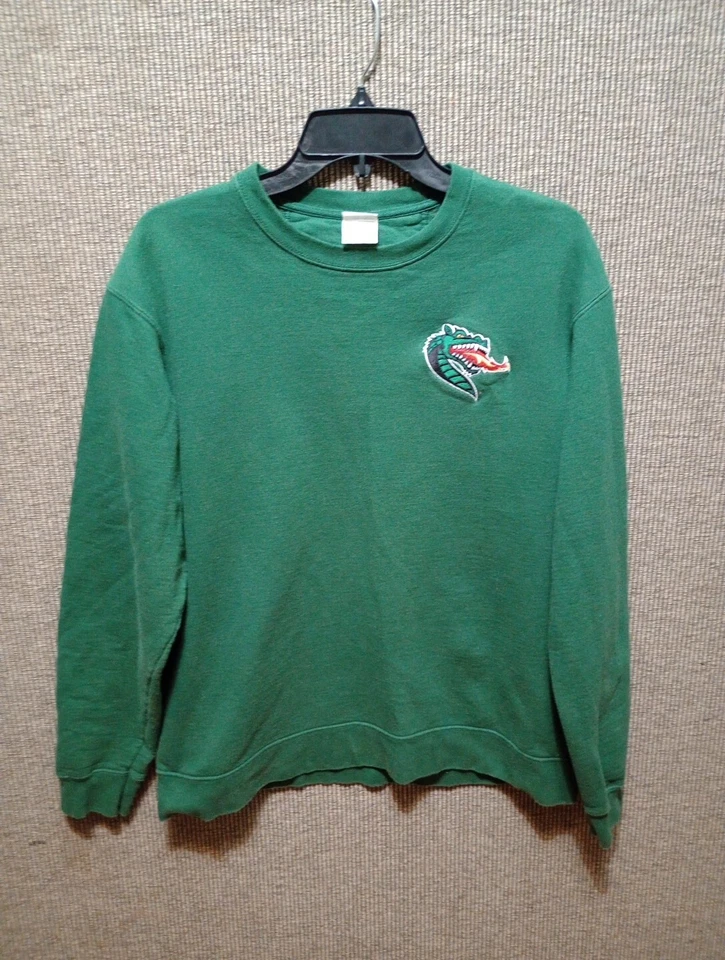 Sudadera Pullover Port And Company Verde Talla L Dragón Respirante de Fuego Foto 2 de 4