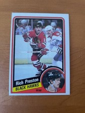 1984-85 Topps hockey #34 Rich Preston - Chicago Black Hawks NRMT