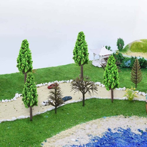 NEU Spur HO Mini Modell Bäume Zug Eisenbahn Diorama Wargame Park Landschaft 55mm - Bild 7 von 18