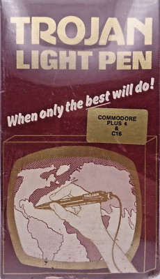 COMMODORE 16/+4 -- TROJAN LIGHT PEN (TROJAN PRODUCTS) #NOS #SEALED