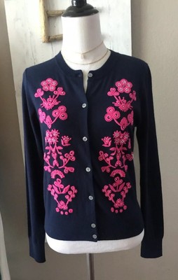 jackie cardigan sweater in floral embroidery