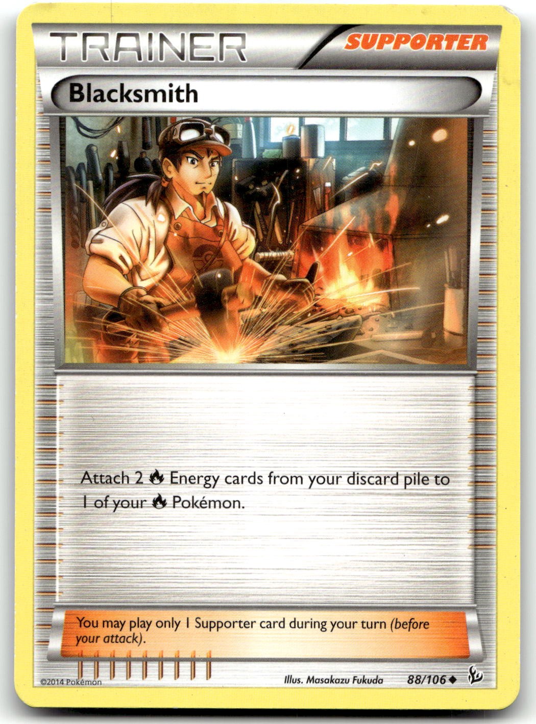 Blacksmith 88/106 XY - Flashfire Uncommon Normal Pokemon TCG LP