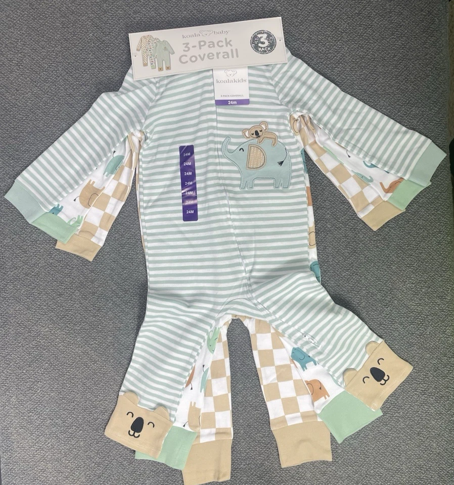Lote de 6 juegos de dormir y jugar de una pieza para bebé Koala niños pequeños 24 meses nuevos con etiquetas Foto 2 de 4
