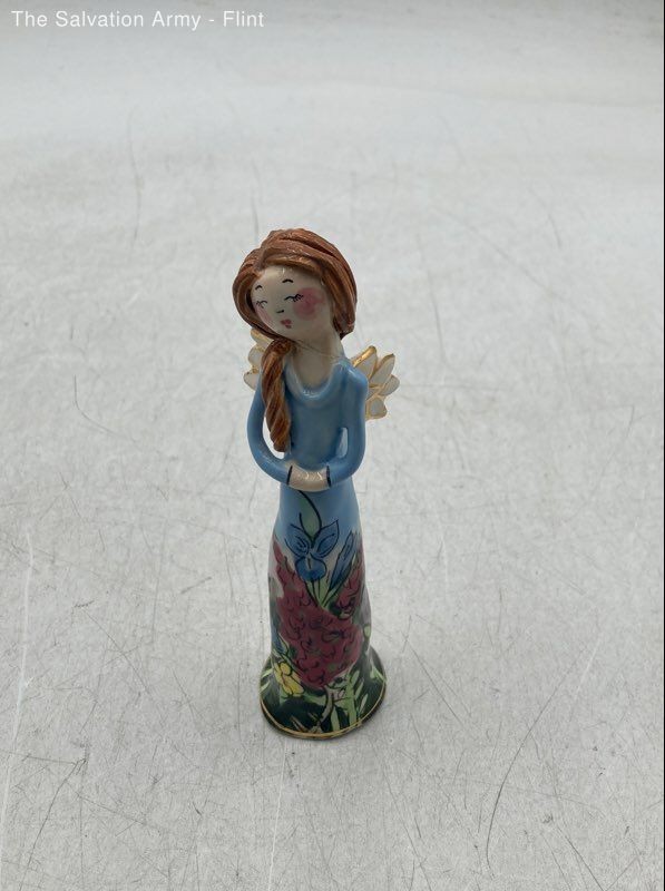 Blue Sky Corporation Multicolor Hand-Painted 2002 Ceramic Angel Figurine