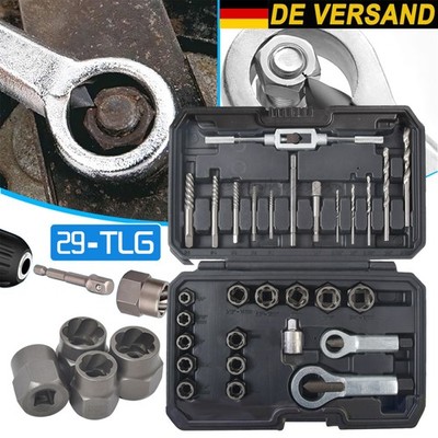 29tlg. Mutternsprenger Satz Schraubenausdreher-Set Bolzenausdreher Extractor Kit