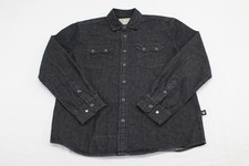 Howler Bros Pearl Snap Western Shirt Men's Medium Denim Sawtooth Pockets Cowboy