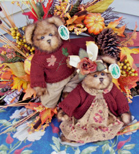 AUTUMN  Leif Bearington Set Collection 14" Bear 1449 1450 New 2003 w/tags Rare