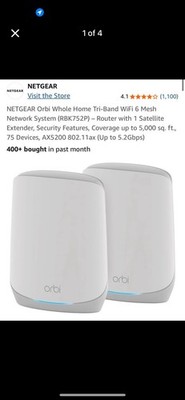 NETGEAR Orbi WiFi Extension System (RBK752P)