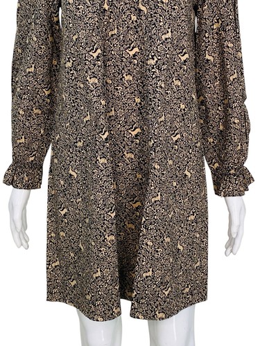 Doen Womens Rare Marabella Prancing Fawn Floral Print Cotton Short Mini Dress S - Picture 5 of 16