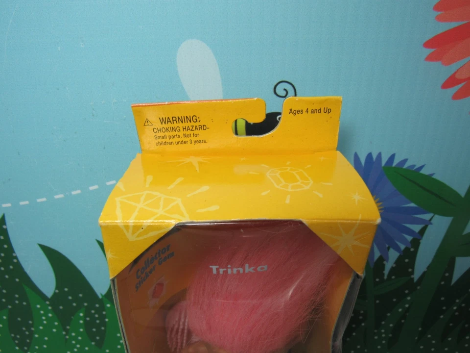 TRINKA (#3) - Muñeca Troll Ace Treasure de 3" - NUEVA EN PAQUETE - PIEDRA OMBLIGO DIAMANTE Foto 3 de 4