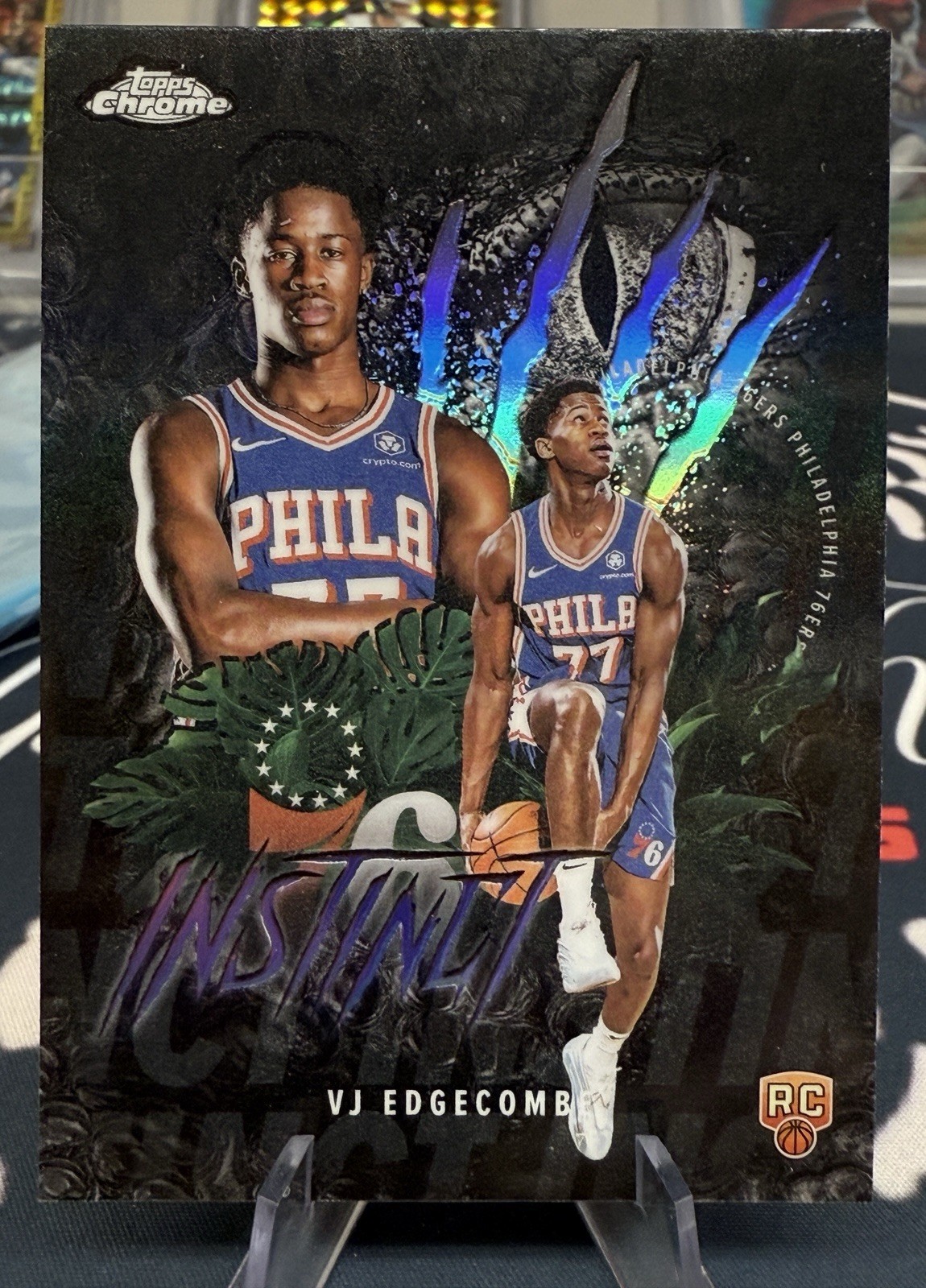 2025-26 Topps Chrome Basketball Refractor instinct VJ Edgecombe RC