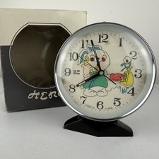 HERO Animierter Aufziehwecker Hase Kaninchen Vogel Mechanisch Vintage