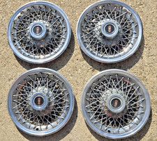 1980-1982 Oldsmobile Cutlass 15 Wire Spoke Hubcaps Wheel Covers Set Of 4