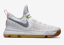 Talla 10.5 Nike KD 9 Verano Blanco Volt Kevin Durant Zapatos de Baloncesto 843392-900