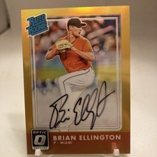 2016 Panini Donruss Optic Rated Rookies Gold 2/10 Brian Ellington #170 Auto gh4
