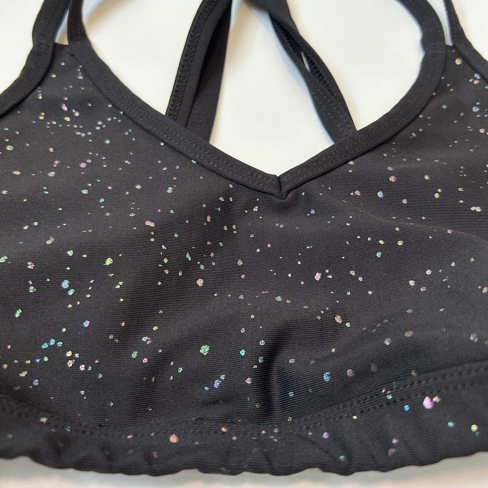 beyond-yoga double back alloy speckled lounge tank-bra