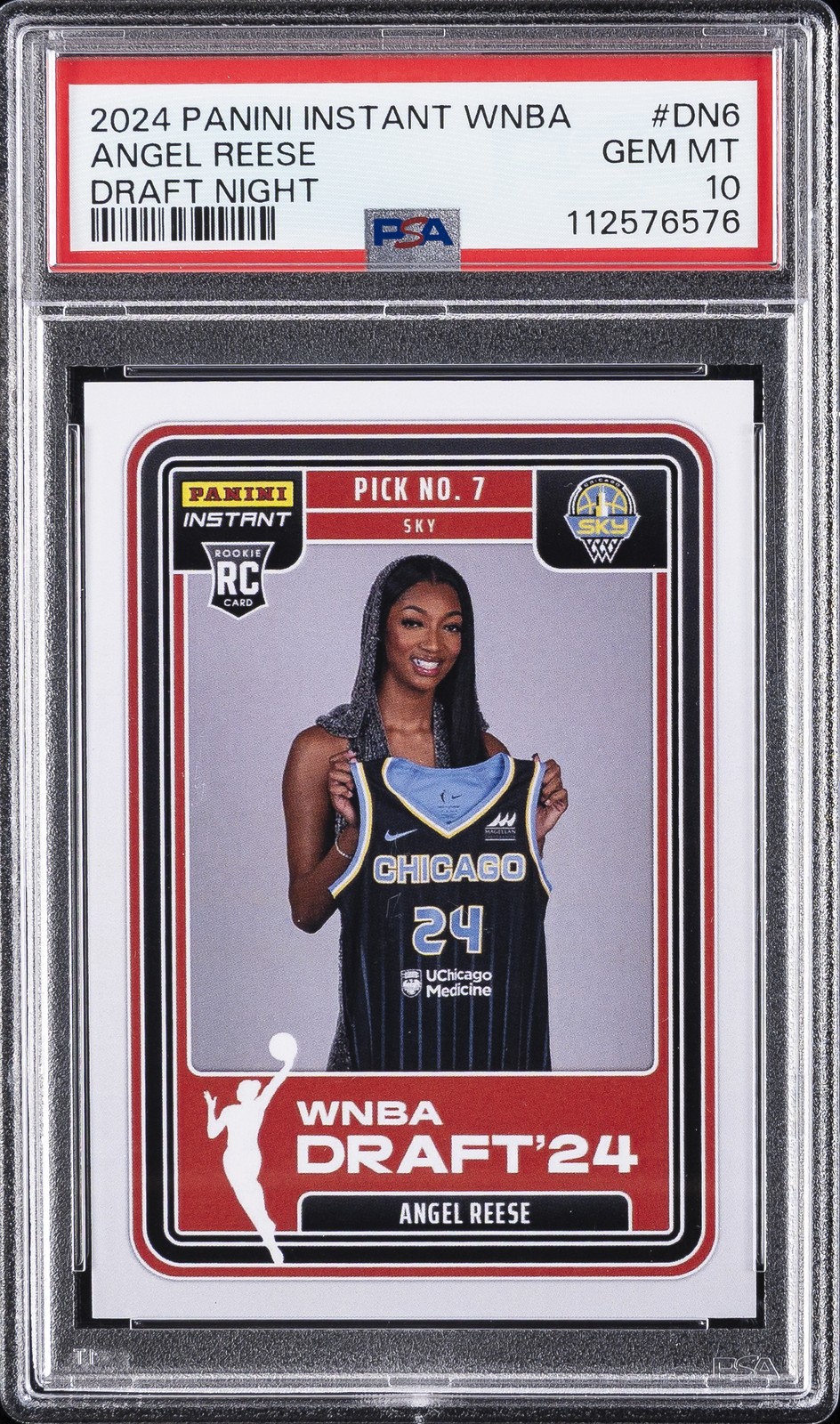 2024 PANINI INSTANT WNBA DRAFT NIGHT #DN6 ANGEL REESE PSA 10 view 1