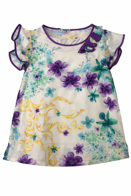 10305 CARLA FERRONI ELEGANT DOWN SLEEVE BLOUSE