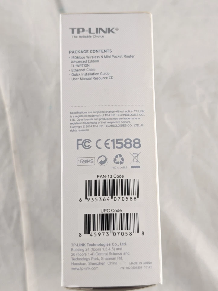 TP Link Wireless 150Mbps N Mini Pocket Router TL-WR710N New - Image 4 of 4
