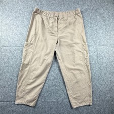 Eileen Fisher Organic Cotton Hemp Lantern Ankle Pant Size 1X Easy Fit Minimalist