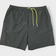 Chubbies Men's XL Gray Hybrid Training Shorts Swim Trunks Elastic Waist Active