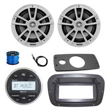 JBL Marine Radio, Spa Bezel,Adapter, Antenna, 2x 6.5" 225W White Speaker, Wire