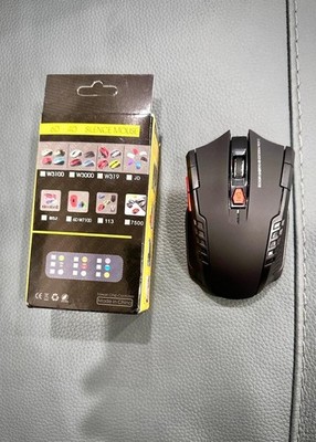 Wireless Gaming Mouse 2.4G Portable Optical Desktop Laptop - 6 Buttons BLACK