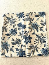 Throw Pillow Cover Home Decor Blue Flowers Handmade Pillow Cover 19x19 New