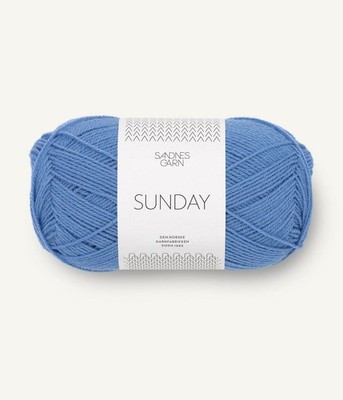 SANDNES SUNDAY Strickgarn Wolle (6044 - regatta Blau)
