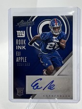 2016 Panini Absolute #17 Eli Apple Rook Ink Blue /150 Giants A50