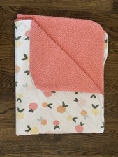 Cloud Island Target Baby Blanket Peach Lemon Fruit Lovey Sherpa Apricots Citrus