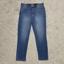 Democracy Ab Solution Jeans Slim Ankle Stretch Mid Rise Blue Denim Women  s 8