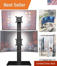 Dual Monitor Stand - Ergonomic Height Adjustable Riser for 13-34 Inch Screens