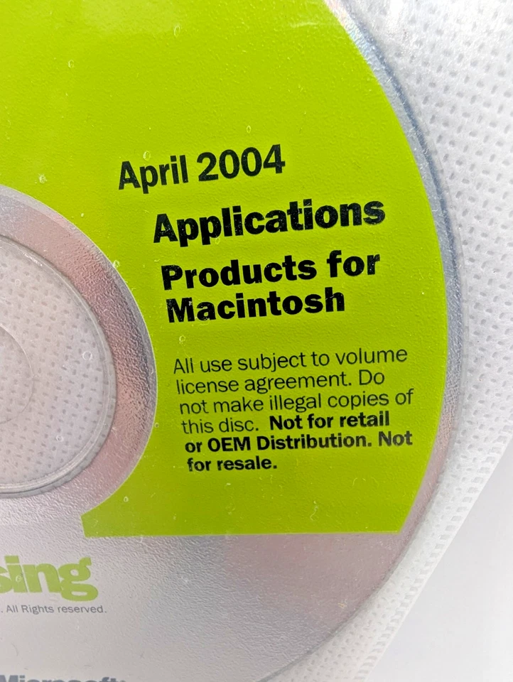 Microsoft Virtual PC for MAC Version 6.1 Disc April 2004 English NEW - Image 3 of 4