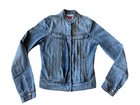 FCUK JEANS Womens Blue Denim Jacket w Pleated Front Size 6 Light Wash Collarless