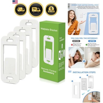 Wallplate Brackets for Lutron Caseta Pico Remote, 4-Pack Seamless Remote Snap...