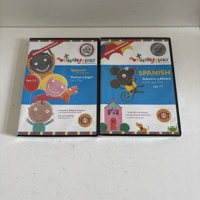 Whistlefritz  Spanish For Kids DVD Set Of 2 New Sealed Let s Play & Inside & Out