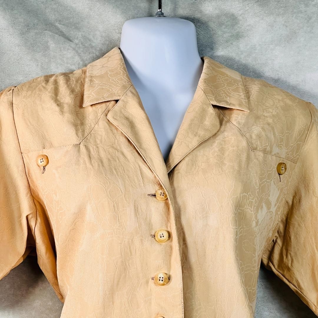 【HERMES】Authentic  Rare Python Jacquard Blouse 42… - image 2