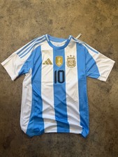 Messi #10 Argentina Home 24/25 Soccer Jersey - Size Large