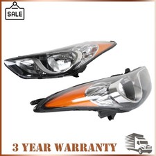 Fit For 2011-2013 Hyundai Elantra Halogen Headlamps 1 Pair Headlights Assembly