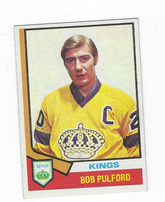 1974-75 TOPPS BOB PULFORD #229 LOS ANGELES KINGS