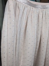 Cat Jack Pale Pink Skirt Back to Schoo Irridescent Sequin Sz M 7-9 Barbiecore