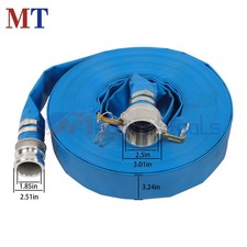 2" ID  100 ft PVC Lay Flat Water Discharge Pump Hoses For Swimming Drain Pools