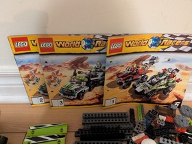Lego 8864 World Racers of Desert Destruction 99% Complete w Minifigures Manuals