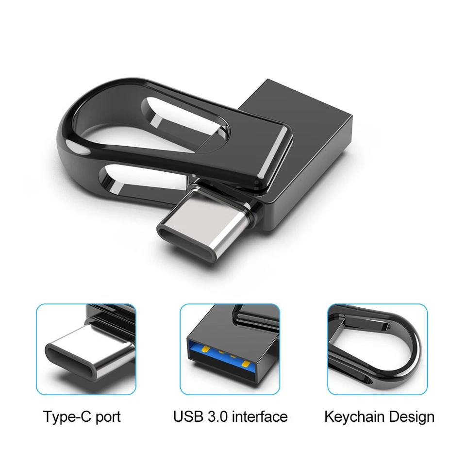 Kootion Dual Mini Metal USB 3.0 64GB 128GB Type C USB Stick Großhandel 1/10Stück - Bild 4 von 4