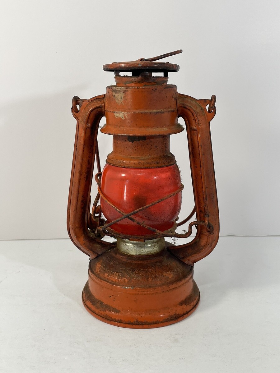 ランタンWinged wheel 350 Vintage Winged Wheel No. 350 Red Orange Lantern Japan 7